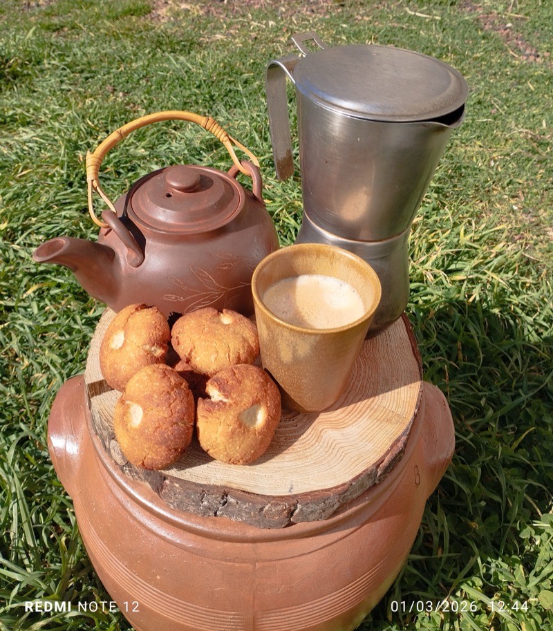 Biscuits énergie avec café et cafetière